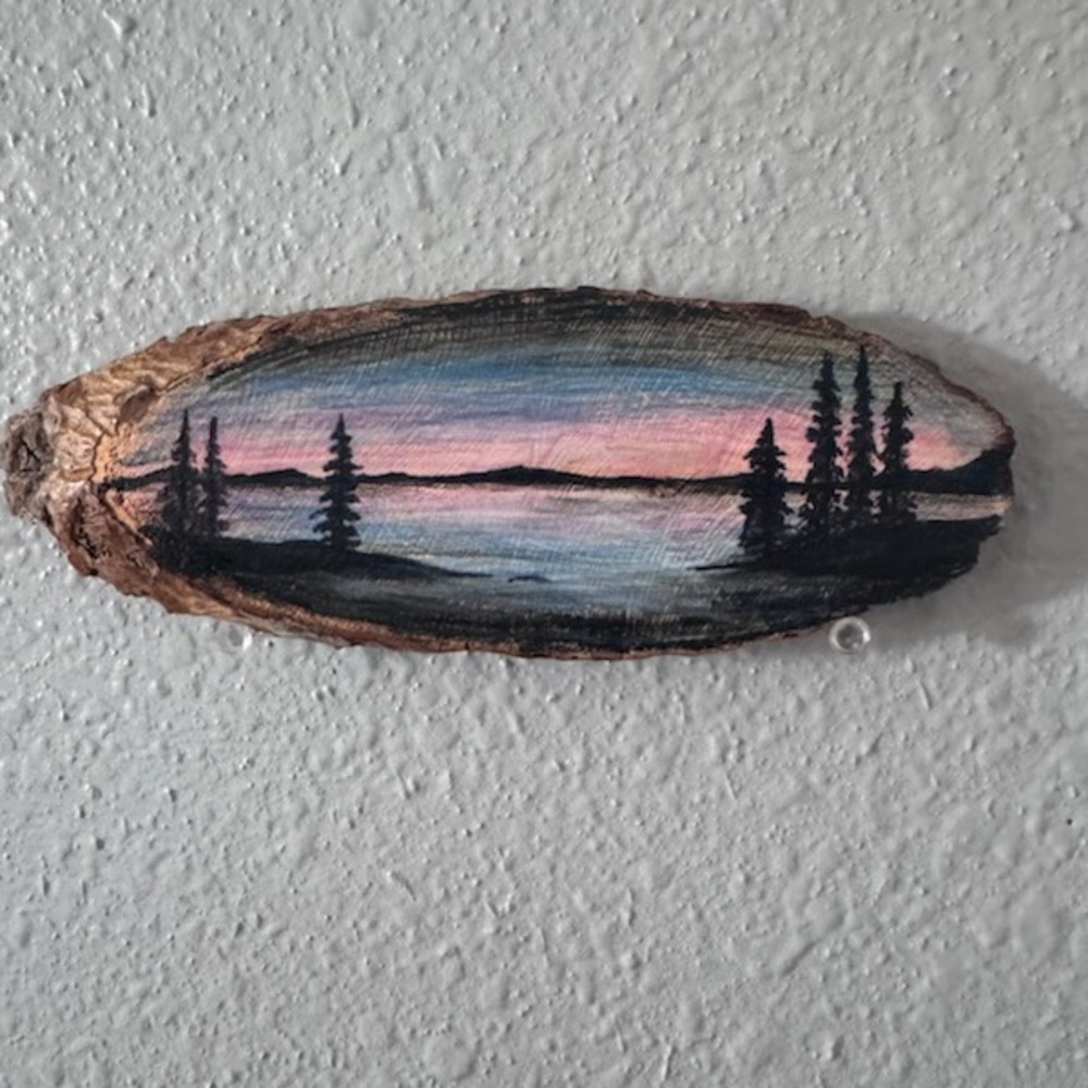 Wood slice original art decor designed by 808 beads